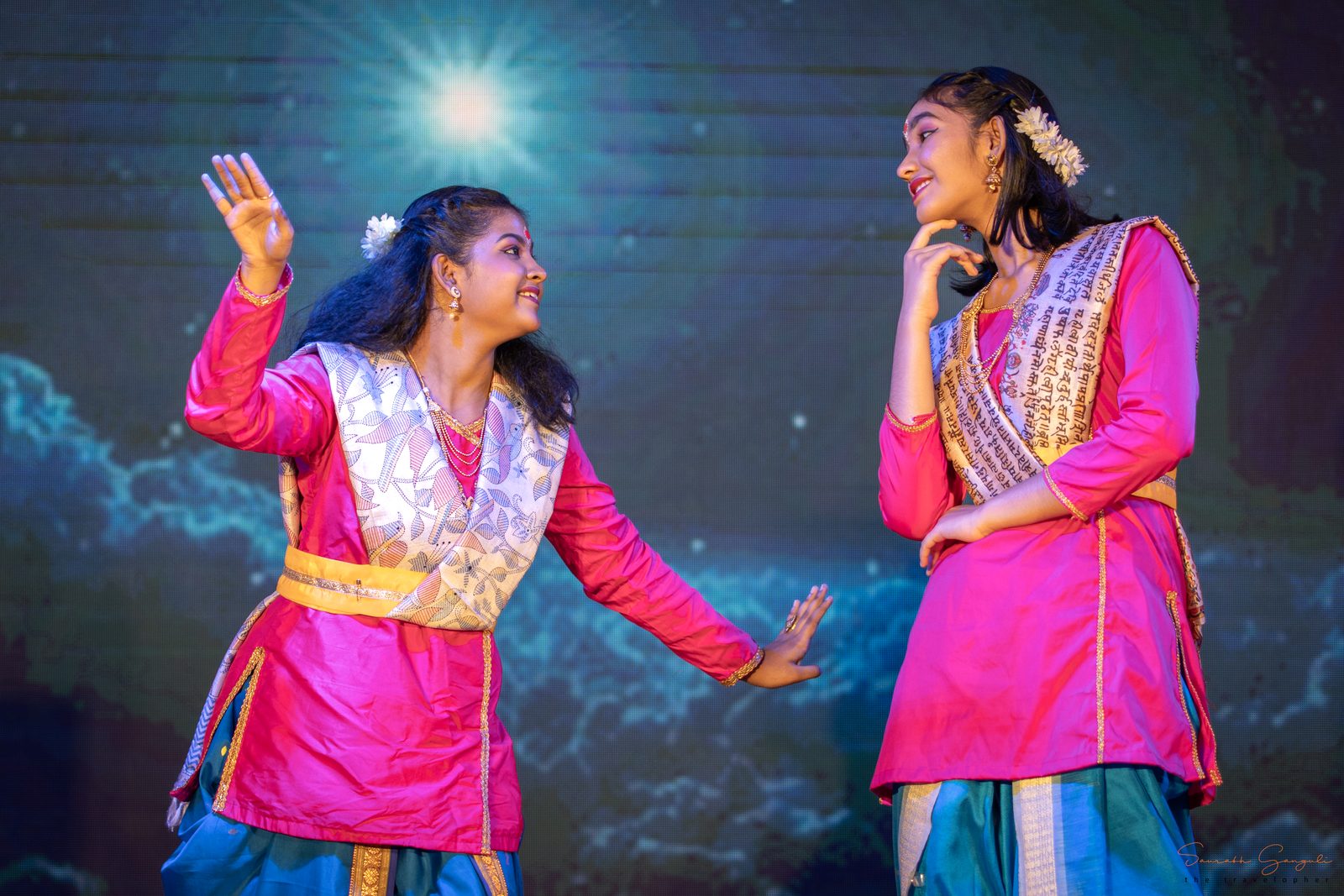 A moment from Anandam's Durga Pujo celebrations.