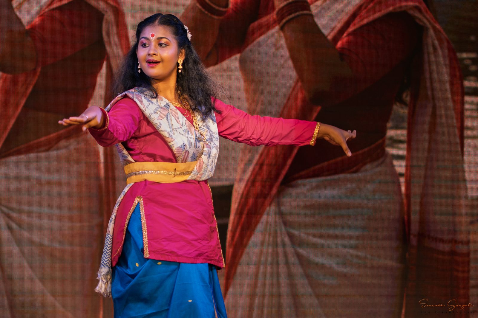 A moment from Anandam's Durga Pujo celebrations.