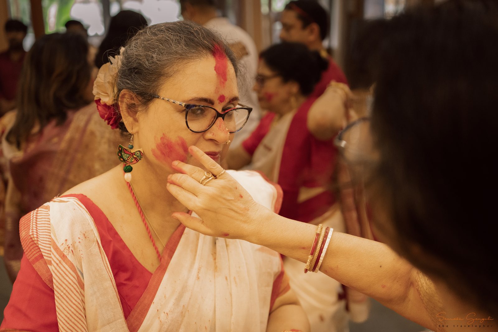 A moment from Anandam's Durga Pujo celebrations.